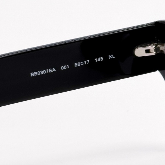 NEW BALENCIAGA BB0307SA 001 SUNGLASSES BLACK SQUARE WOMEN EYEWEAR - Picture 8 of 9